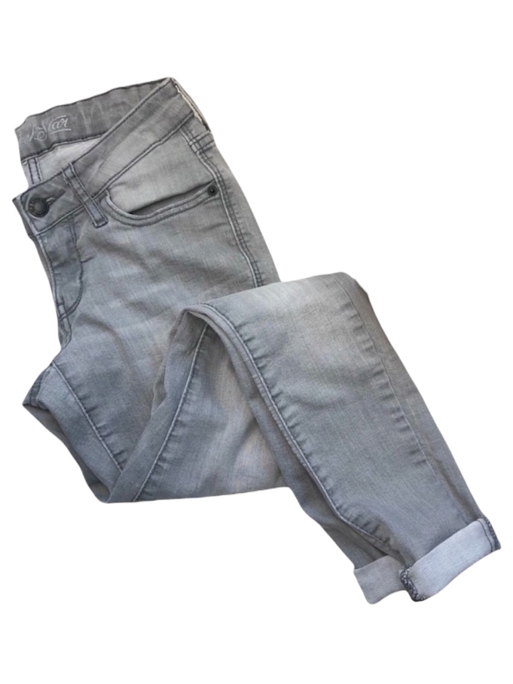 OLD NAVY Women’s Gray Rockstar Skinny Jeans Sz O Cotton Blend